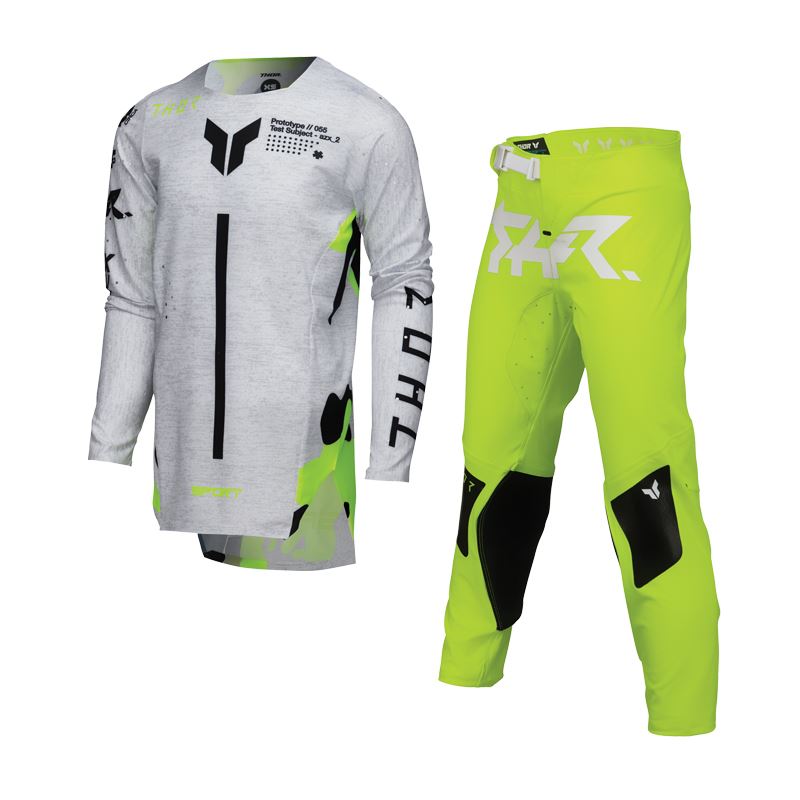 Thor 2025 Motocross Combo Kit Youth Sportmode Riot White Acid